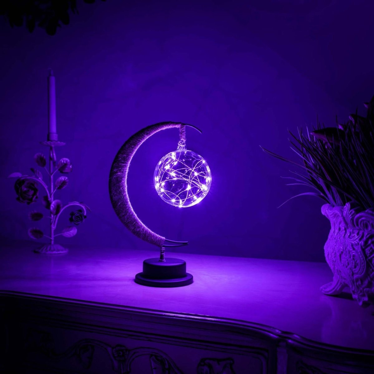 LunaGlow™ Moon Lamp Magical Table | Table Lamp | LED | Glass | Sleek Table Accent