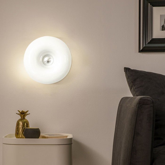 Bauhaus Donut Wall Lamp Table | Wall Lamp | LED | glass/Metal | 230V | Elegant Wall Illumination