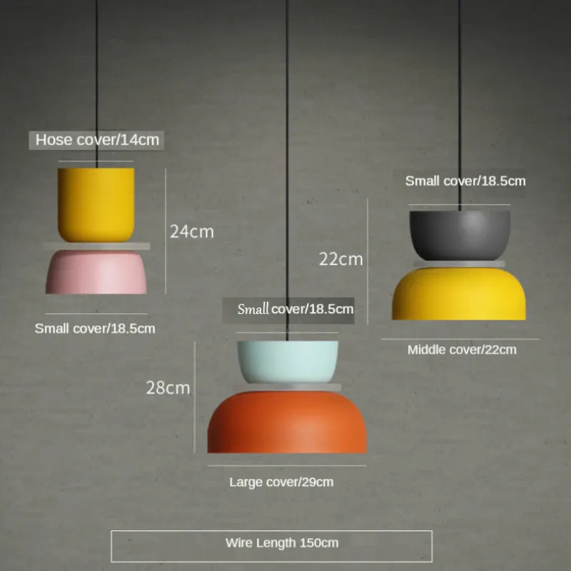 Nordic Macaron style hanging lamp | Lighting | LED | acrylic/iron | 90-260V | Premium Lighting Solution