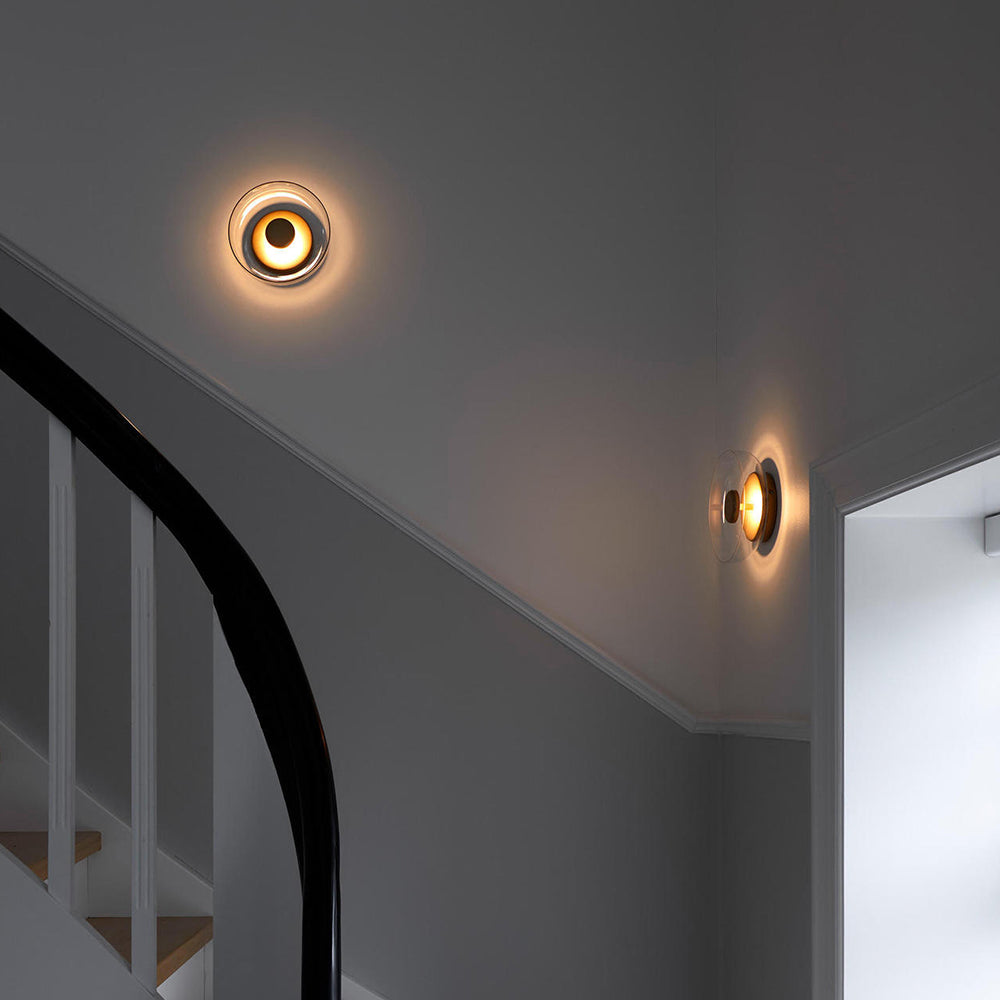 Glass Bowl Bedroom Bedside Lamp | Wall Lamp | Glass/Iron | 110V-120V | Elegant Wall Illumination