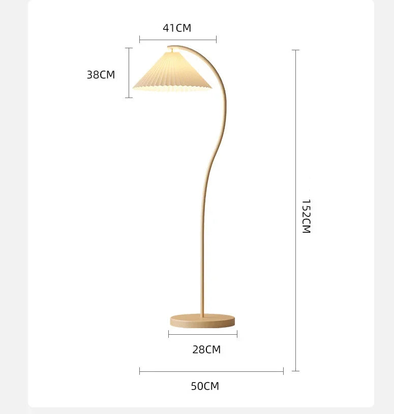 Modern fabric floor lamp | Floor Lamp | LED | wood | 15w | 20v/260v | Stylish Floor Lighting