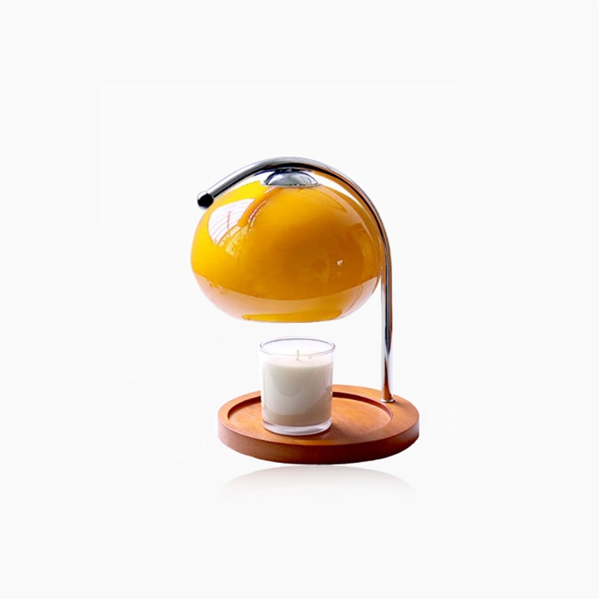 Luvoro Retro Glass Candle Warmer | Table Lamp | LED | Wood/Glass/metal | 10W | Sleek Table Accent