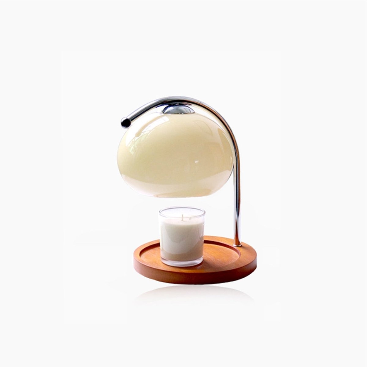 Luvoro Retro Glass Candle Warmer | Table Lamp | LED | Wood/Glass/metal | 10W | Sleek Table Accent