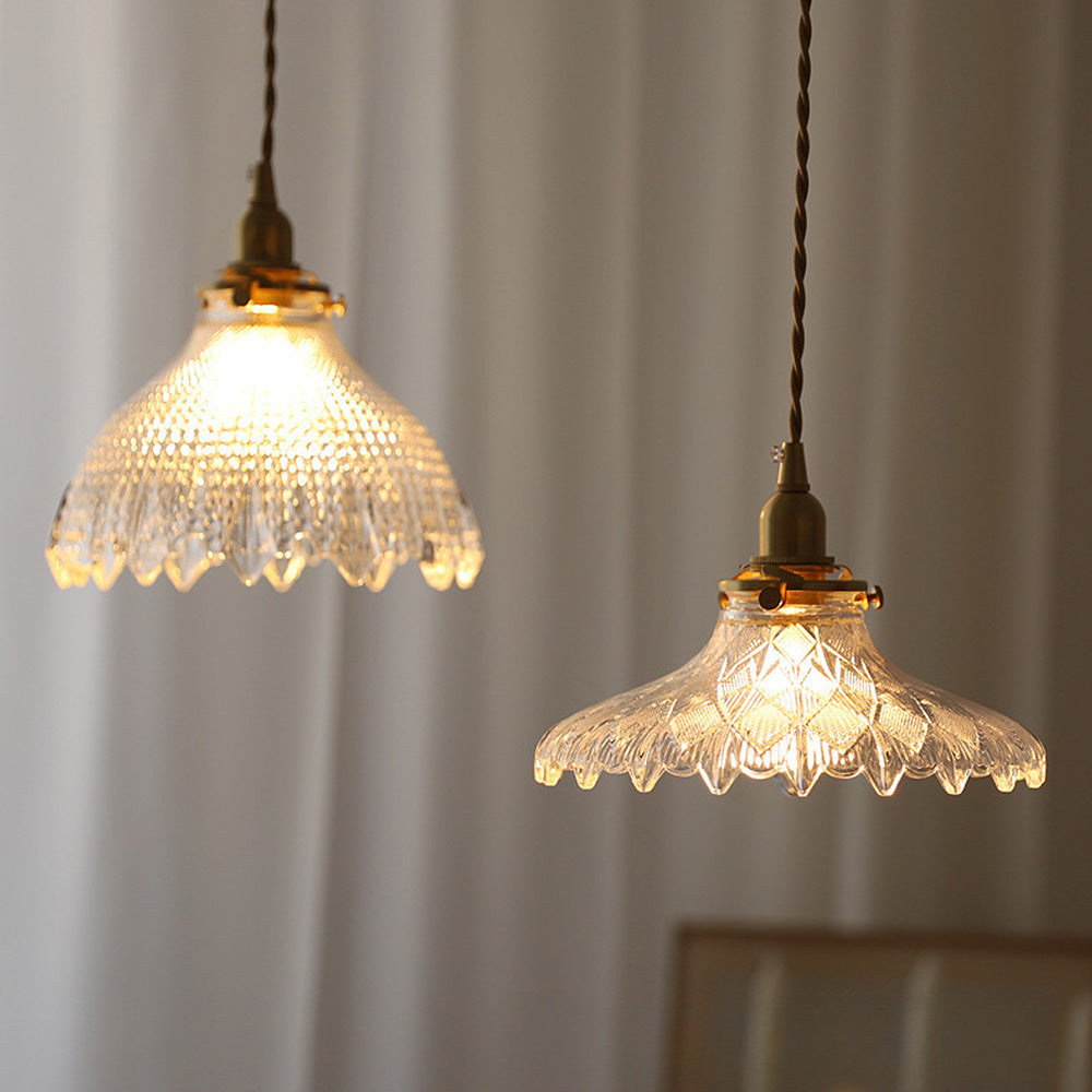Mid-Century Vintage Glass Disc Pendant | Lighting | glass | 110V-120V | Premium Lighting Solution