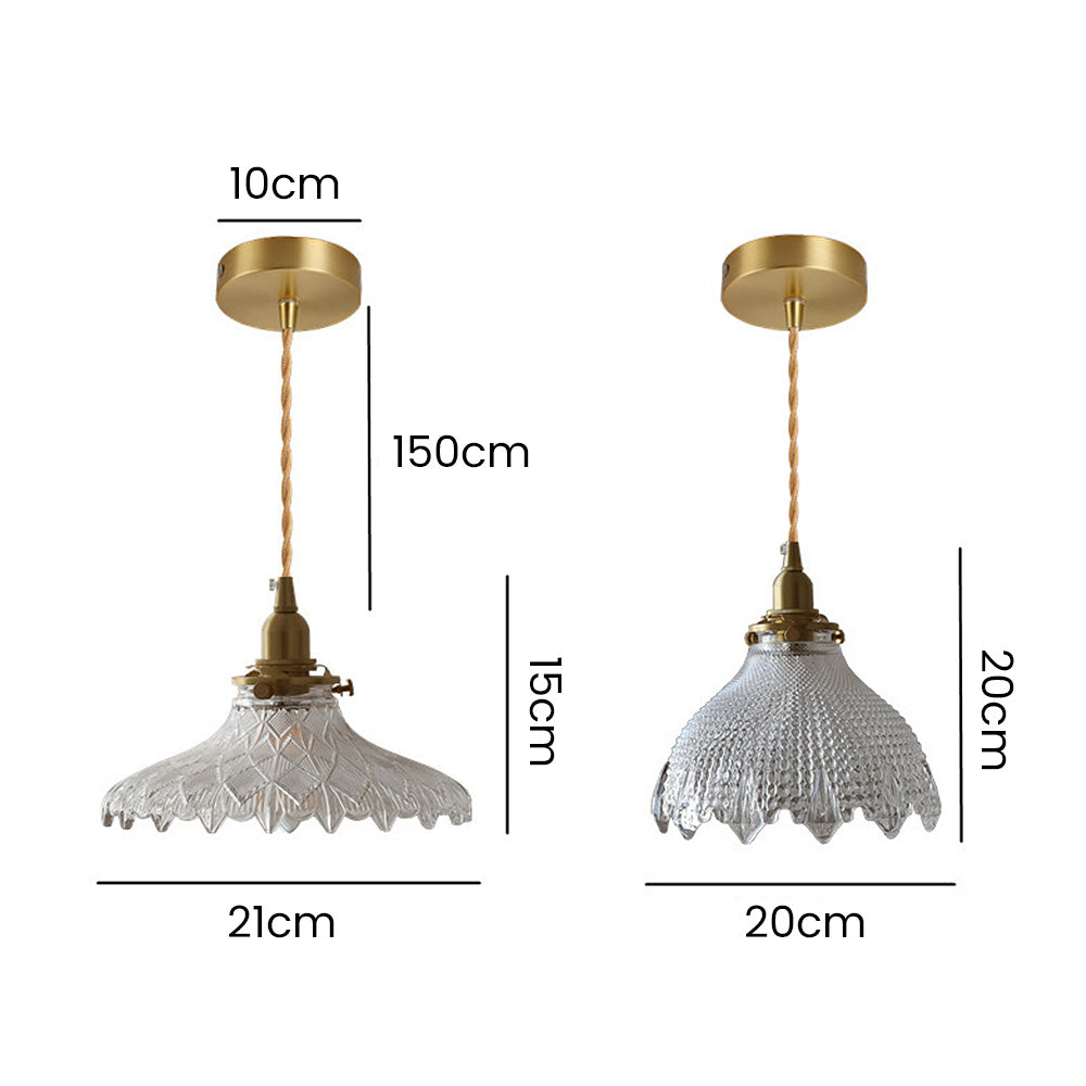 Mid-Century Vintage Glass Disc Pendant | Lighting | glass | 110V-120V | Premium Lighting Solution