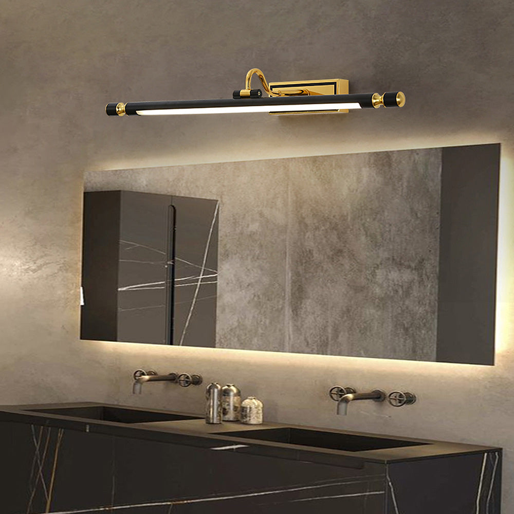 Black Simple Bathroom Mirror Wall | Wall Lamp | Led | iron | 110V - 120V | Elegant Wall Illumination