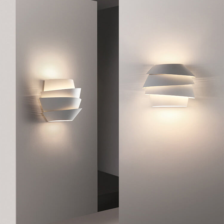 Nordic Minimalist Layers Half Cylinder | Wall Lamp | iron | Elegant Wall Illumination