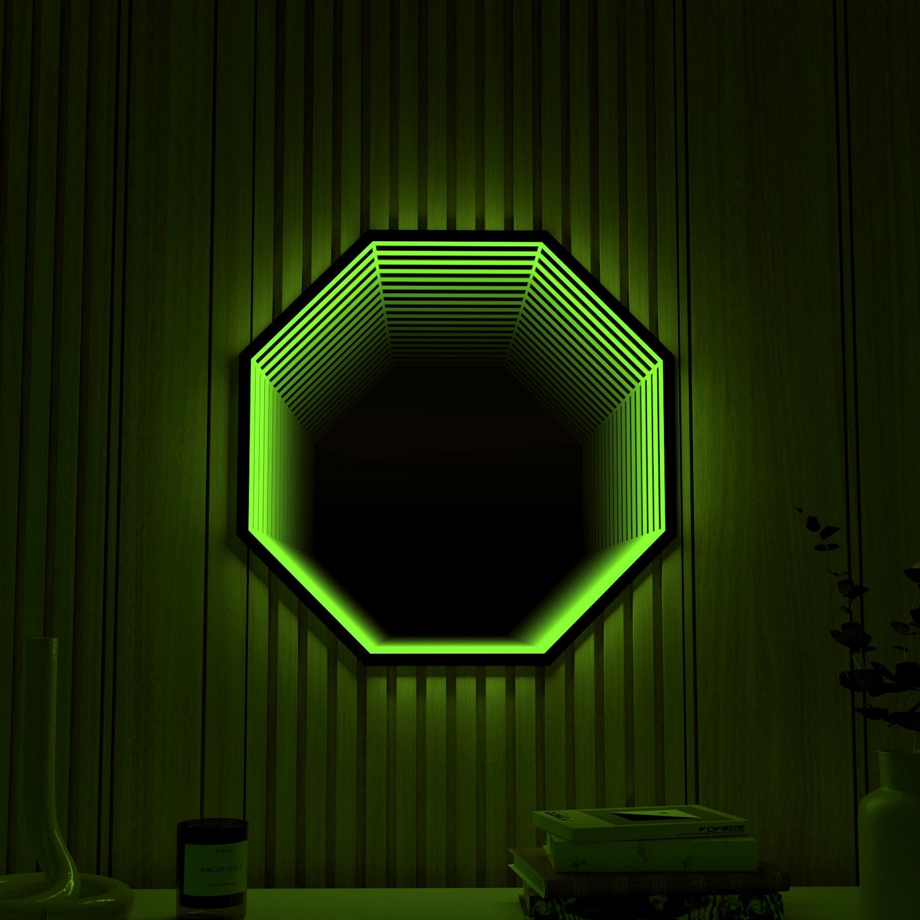 Octagon Infinity Mirror Wall Lamp | Wall Lamp | Led | glass/iron | 40W | Elegant Wall Illumination