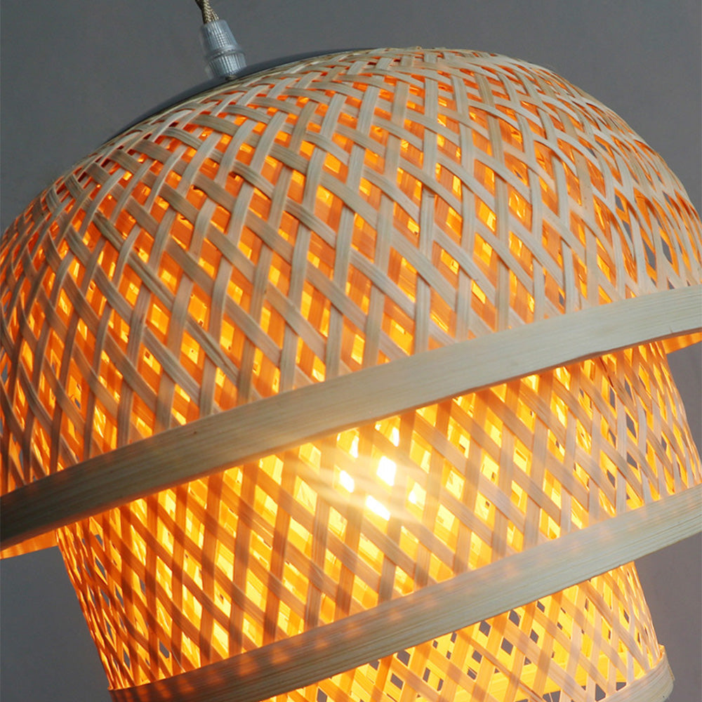 Handmade bamboo hanging lamp island | Lighting | LED | 40W | 110V-120V | Premium Lighting Solution