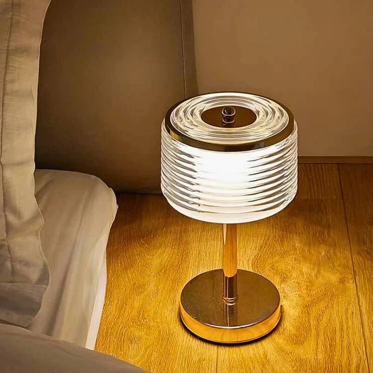 Modern Ring-shaped Table Lamp Stylish | Table Lamp | LED | acrylic/Metal | Sleek Table Accent