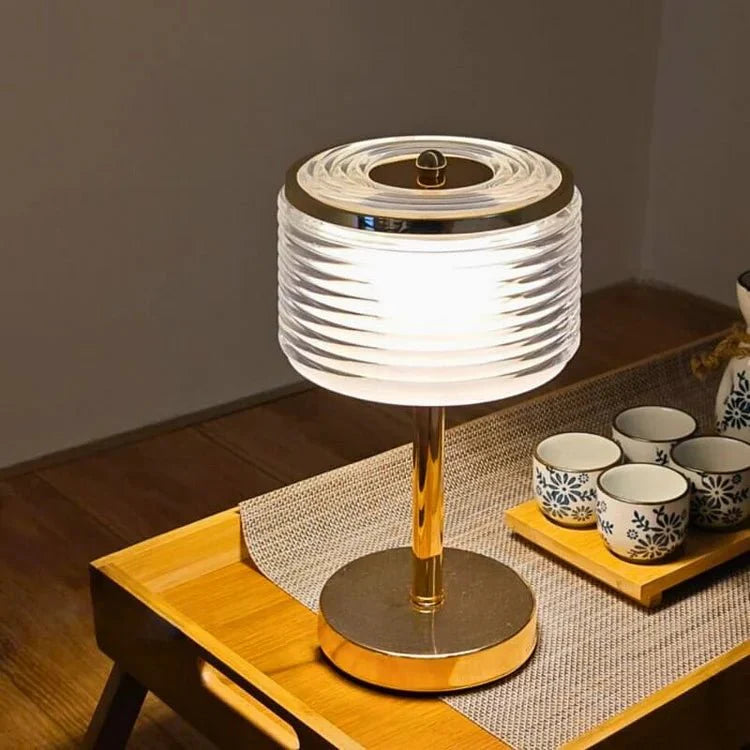 Modern Ring-shaped Table Lamp Stylish | Table Lamp | LED | acrylic/Metal | Sleek Table Accent