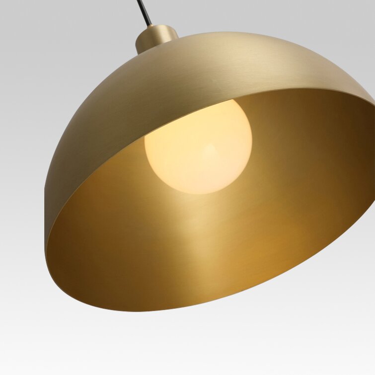 Mid-Century Modern Brass Dome Pendant | Lighting | brass | 40W | Premium Lighting Solution