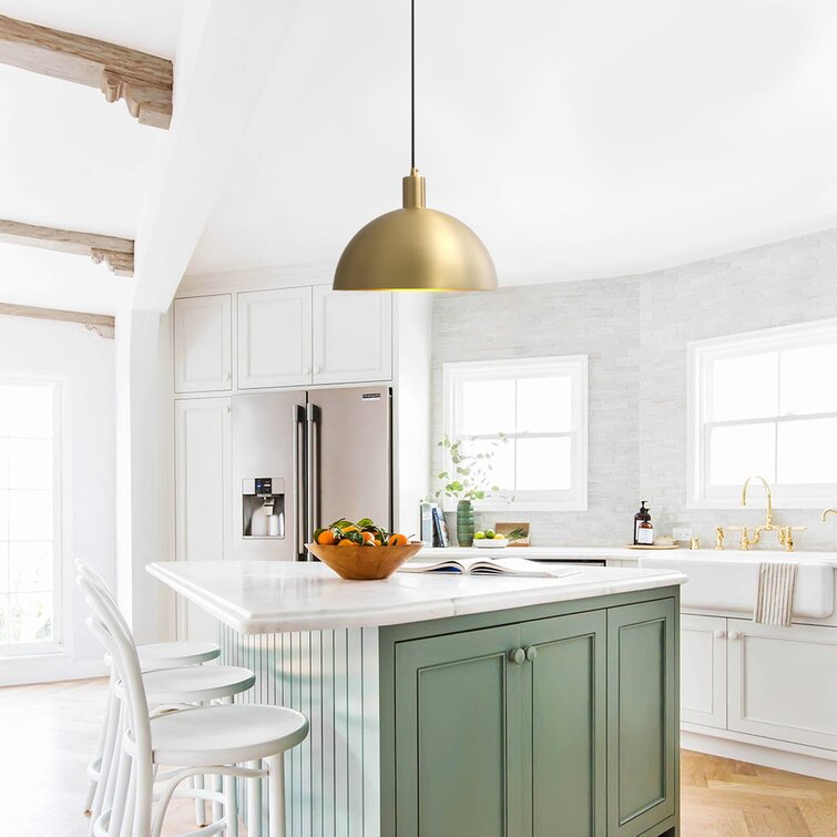 Mid-Century Modern Brass Dome Pendant | Lighting | brass | 40W | Premium Lighting Solution