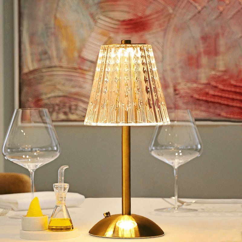 AuraGlow Table Lamp Rechargeable Lamp | Table Lamp | LED | Metal | Sleek Table Accent