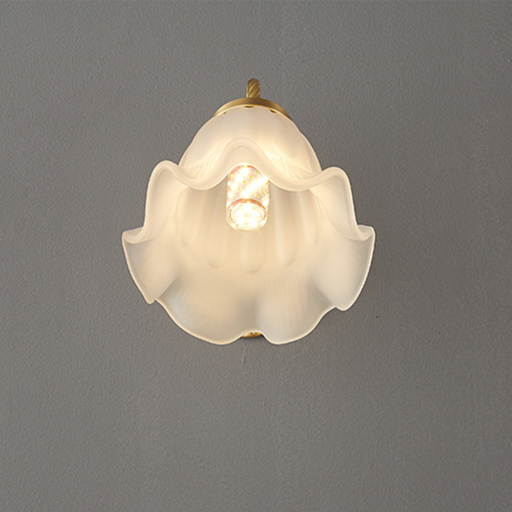 French Living Room Retro Glass | Wall Lamp | glass/iron | 110V - 120V | Elegant Wall Illumination