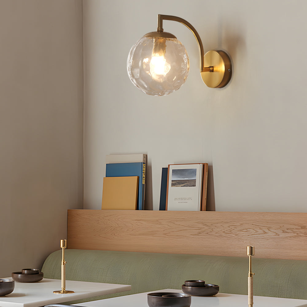 Light Curved Wall Lamp | Wall Lamp | Led | glass/metal | 85V - 220V | Elegant Wall Illumination