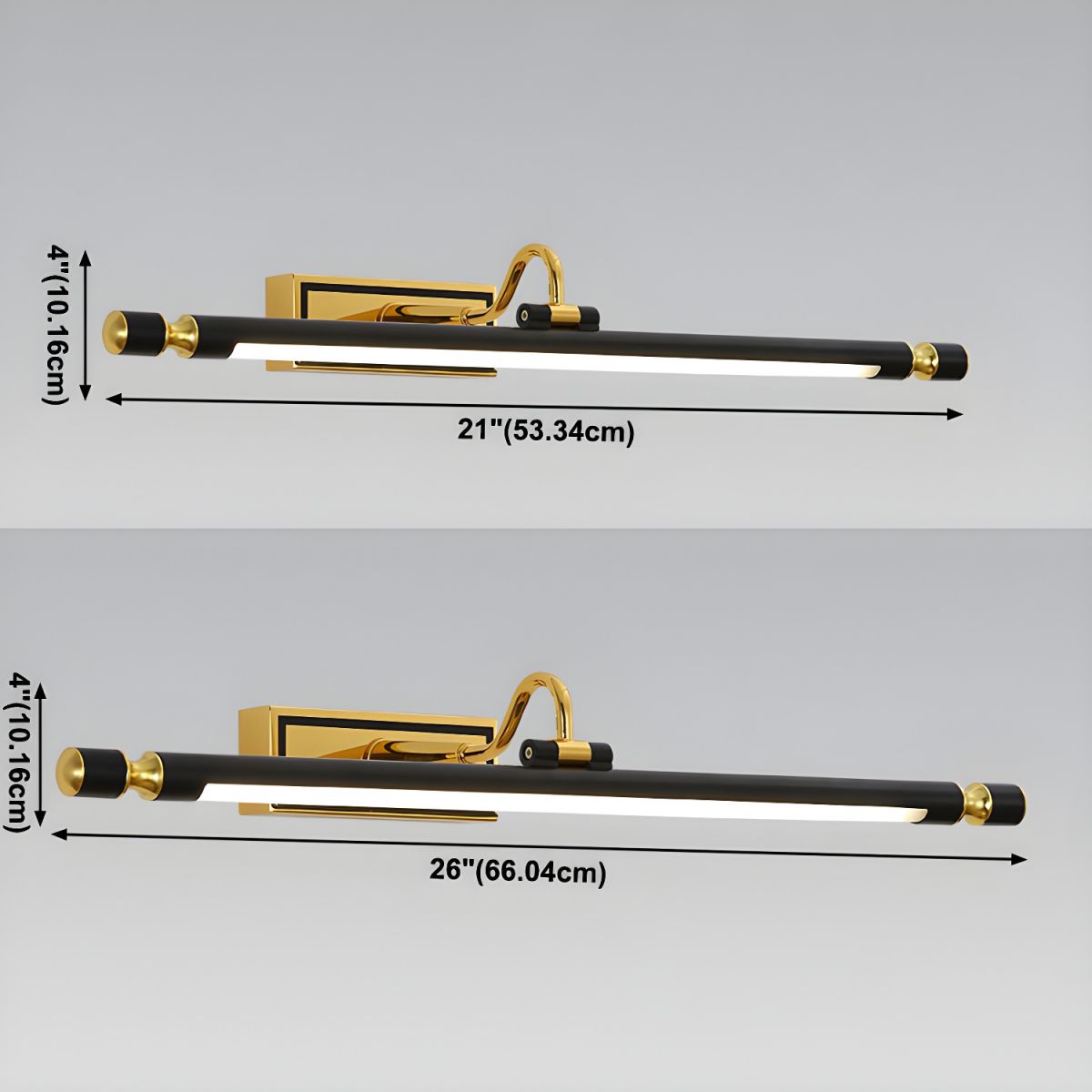 Black Simple Bathroom Mirror Wall | Wall Lamp | Led | iron | 110V - 120V | Elegant Wall Illumination