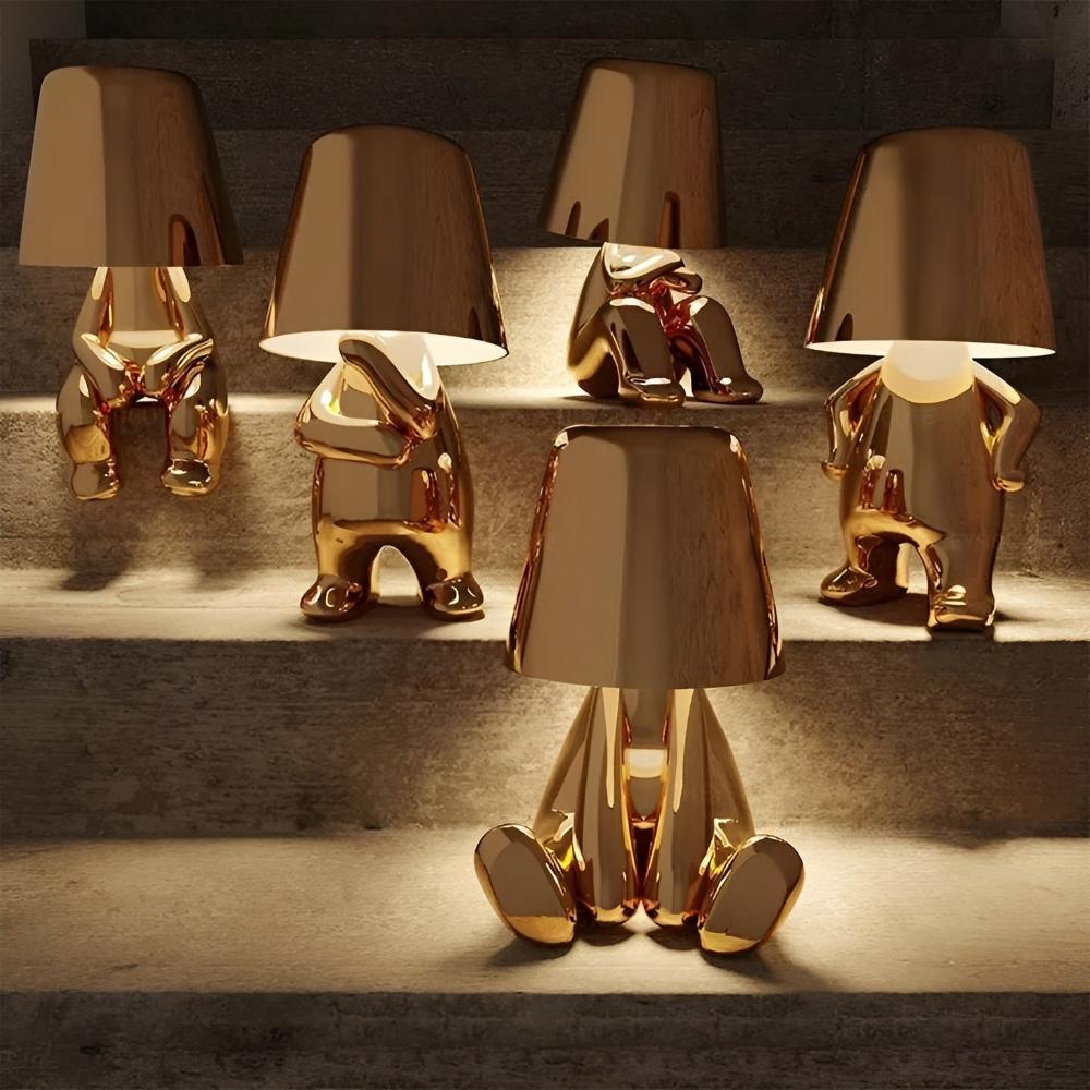 DenkerLicht Minimalist Rechargeable Table Lamp, | Table Lamp | LED | glass/metal | Sleek Table Accent