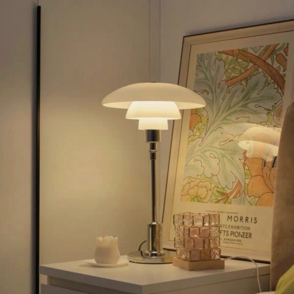 Scandinavian Design Table Lamp Multilayer | Table Lamp | glass/Metal | Sleek Table Accent