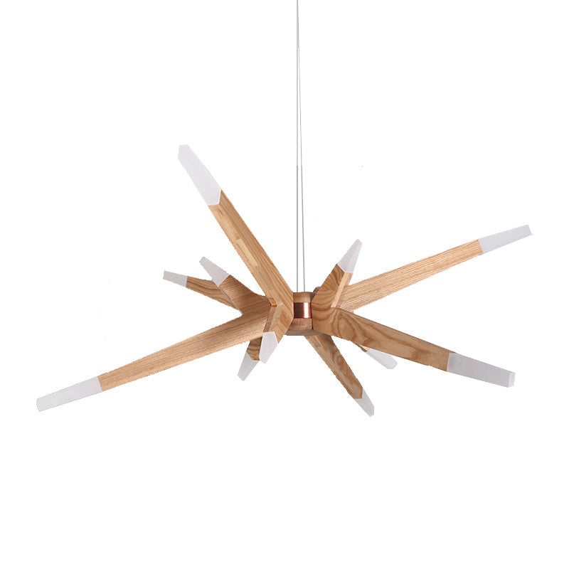 Starlite Contemporary Sputnik Wooden Chandelier | Ceiling Light | LED | wood | 39 watts | 110V-120V | Modern Ceiling Lighting