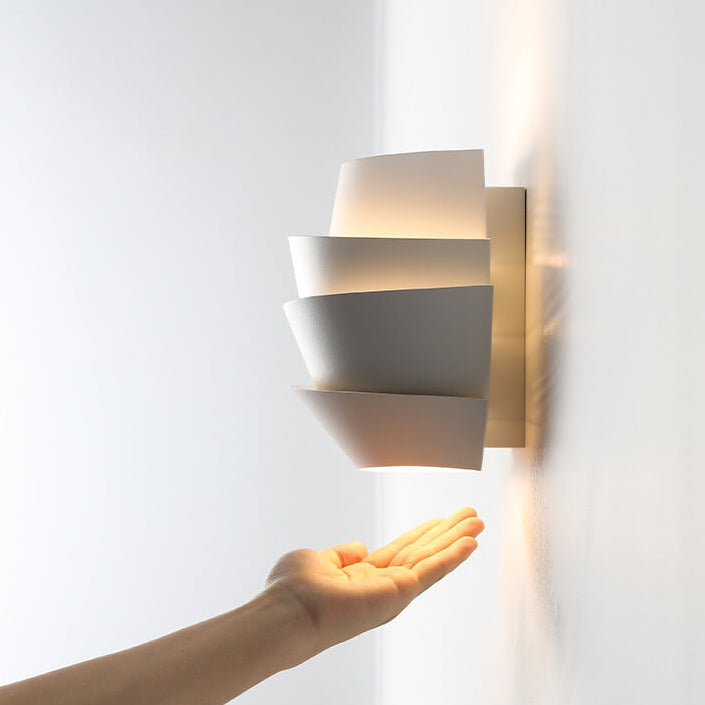 Nordic Minimalist Layers Half Cylinder | Wall Lamp | iron | Elegant Wall Illumination