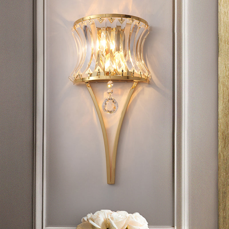 Vintage Drum Wall Light Gold | Wall Lamp | metal | 110V - 120V - 20V - 220V - 240V | Elegant Wall Illumination