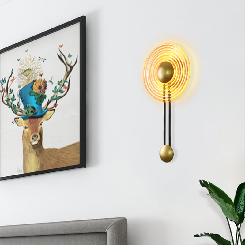 AuraLight Modern 1-Light Circle Wall | Wall Lamp | Led | Warm White | metal/plastic | 12W | 220V - 240V | Elegant Wall Illumination