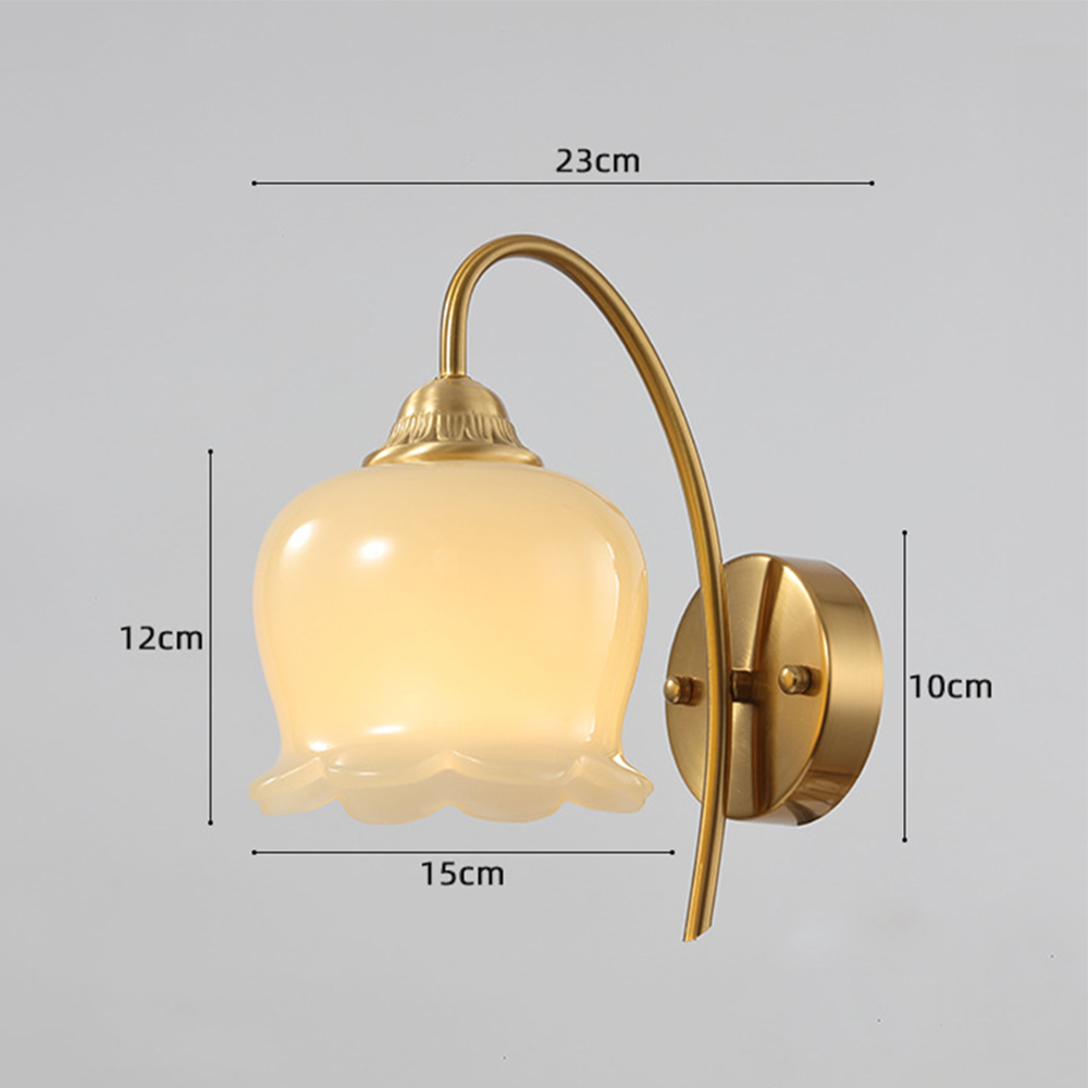 Elegant Copper Glass Wall Lamp | Wall Lamp | Copper/Resin | 110V-120V | Elegant Wall Illumination