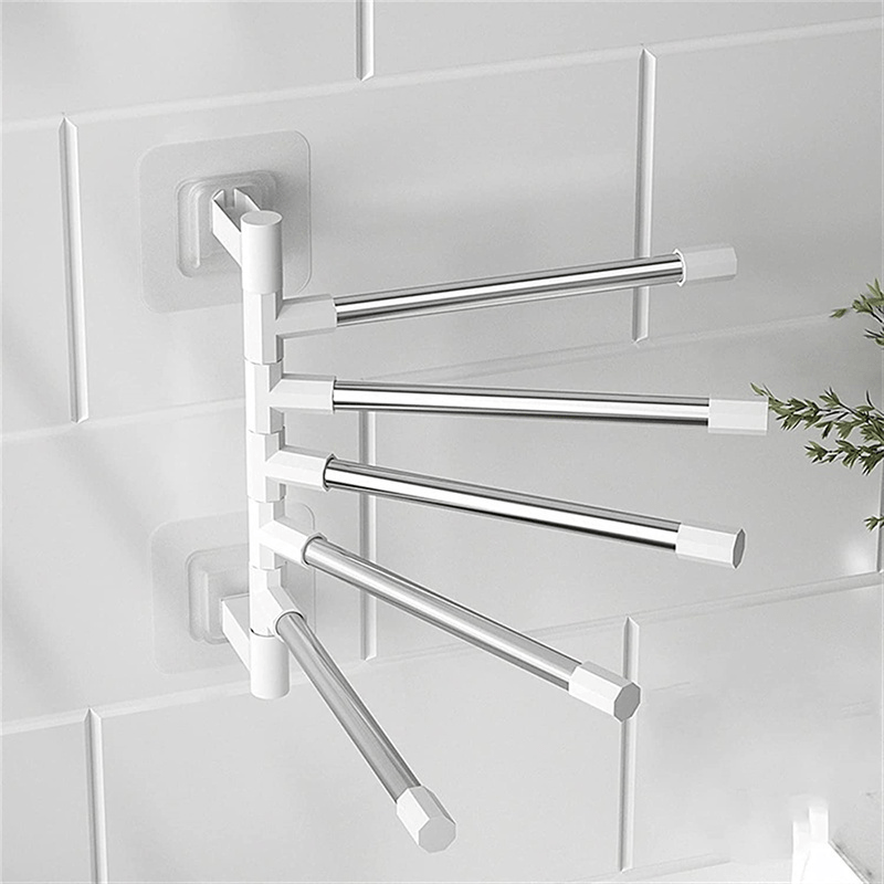 SlickRack Wall Towel Rack with Suction Cup Bathroom Storage System without | Rack | Stainless Steel | Stylish Organization