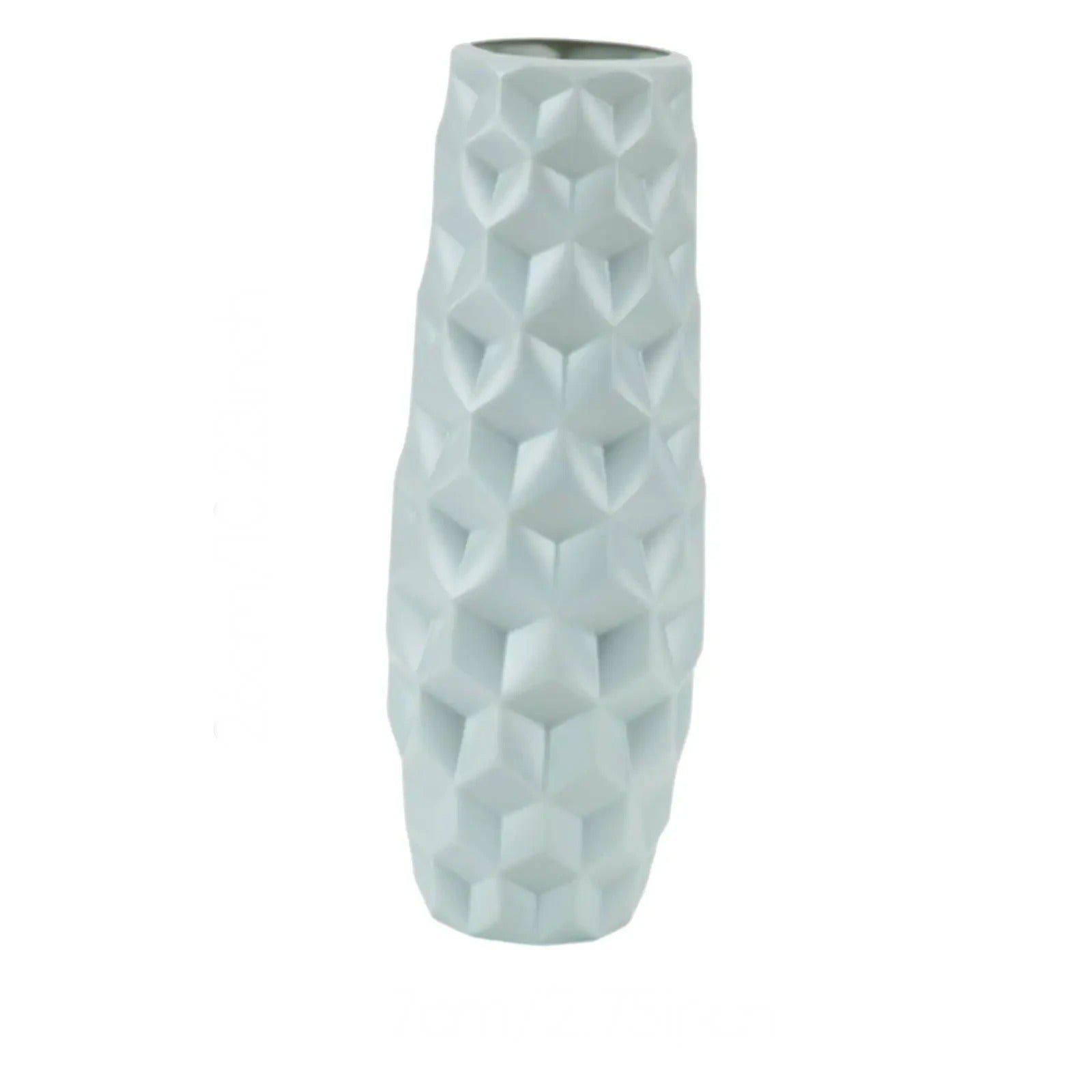 Geometric Patterned Light Blue Vase for | Vase | Elegant Home Decor