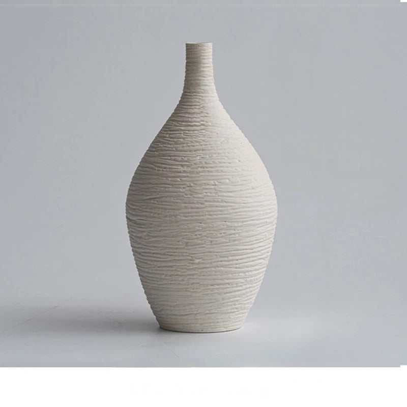 Textured White Vase Modern Layered Ceramic | Vase | ceramic | Elegant Home Decor
