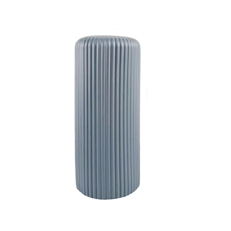 Light Blue Column Vase Cool Tones | Vase | plastic | Elegant Home Decor