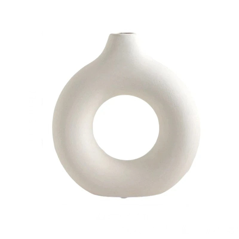 Circular Loop Tabletop Vase Elegant Decor | Vase | ceramic | Elegant Home Decor