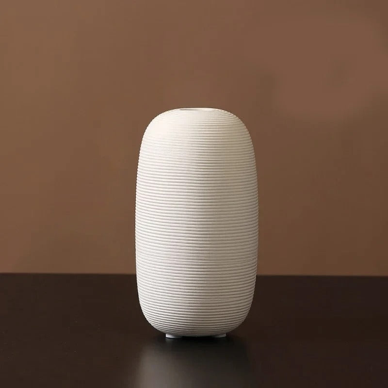 Compact Elegance Small Tabletop Vase Subtle | Vase | ceramic | Elegant Home Decor