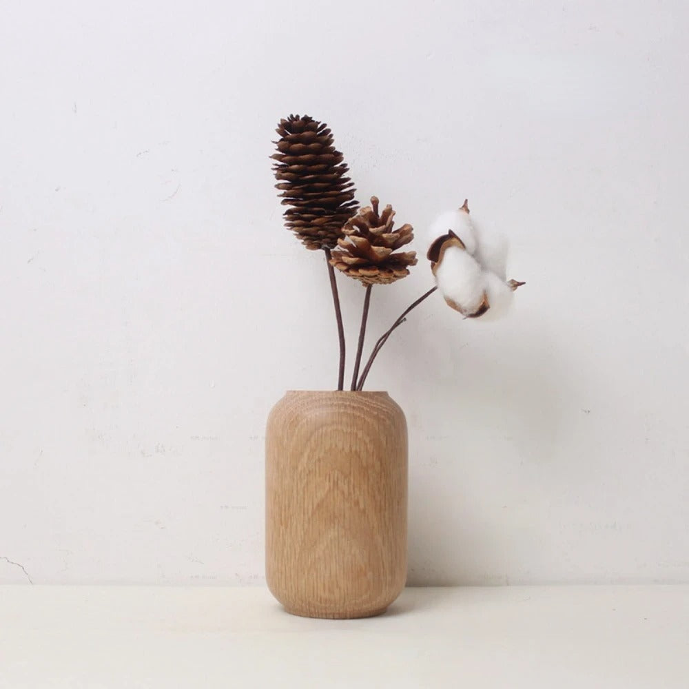 Classic Round Wooden Vase Round Vase | Vase | wood | Elegant Home Decor