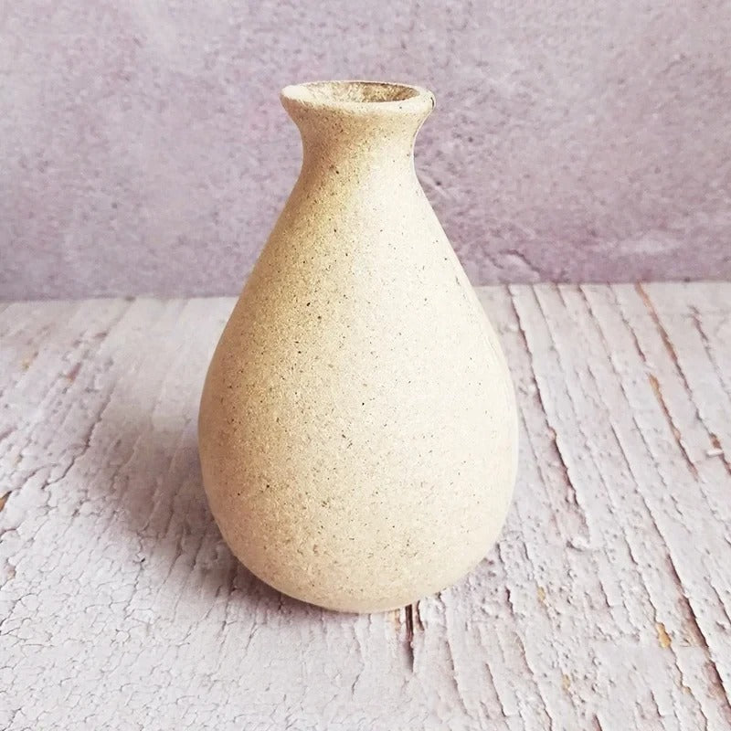 Contemporary Sandstone Vase Modern Ceramic Vase | Vase | wood | Elegant Home Decor