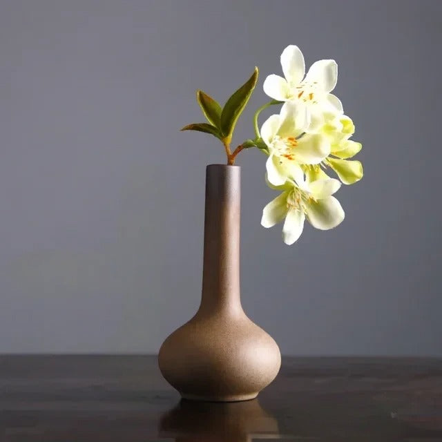 Sleek Sandstone Vase Modern Minimalist Ceramic | Vase | ceramic | Elegant Home Decor