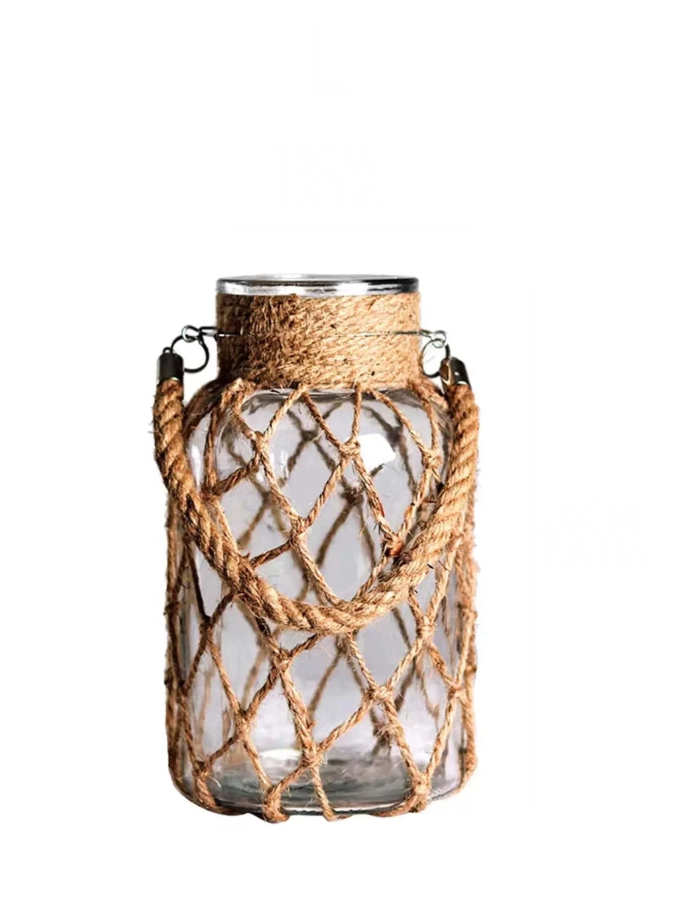 Glass Jar Rope Vase Handcrafted Glass | Vase | glass | Elegant Home Decor