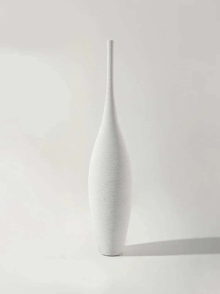 Classic Sleek Tall Narrow Vase Smooth | Vase | ceramic | Elegant Home Decor