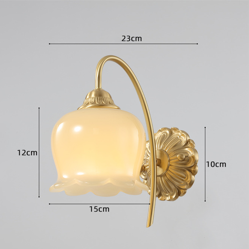 Elegant Copper Glass Wall Lamp | Wall Lamp | Copper/Resin | 110V-120V | Elegant Wall Illumination