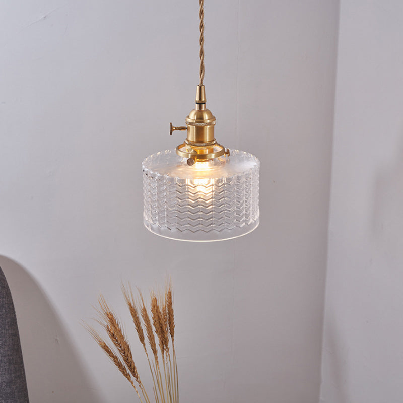 Modern Short Cylinder Hanging Lamp | Lighting | brass/glass | Premium Lighting Solution