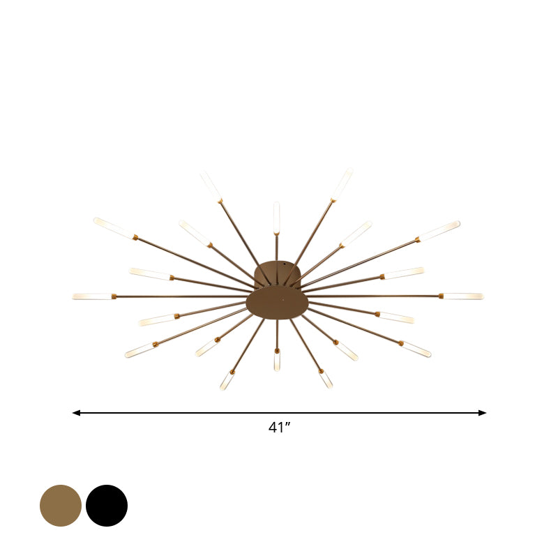 Modern Ceiling Lamp Black/Gold Burst | Lighting | LED | metal | 110V-120V | Premium Lighting Solution
