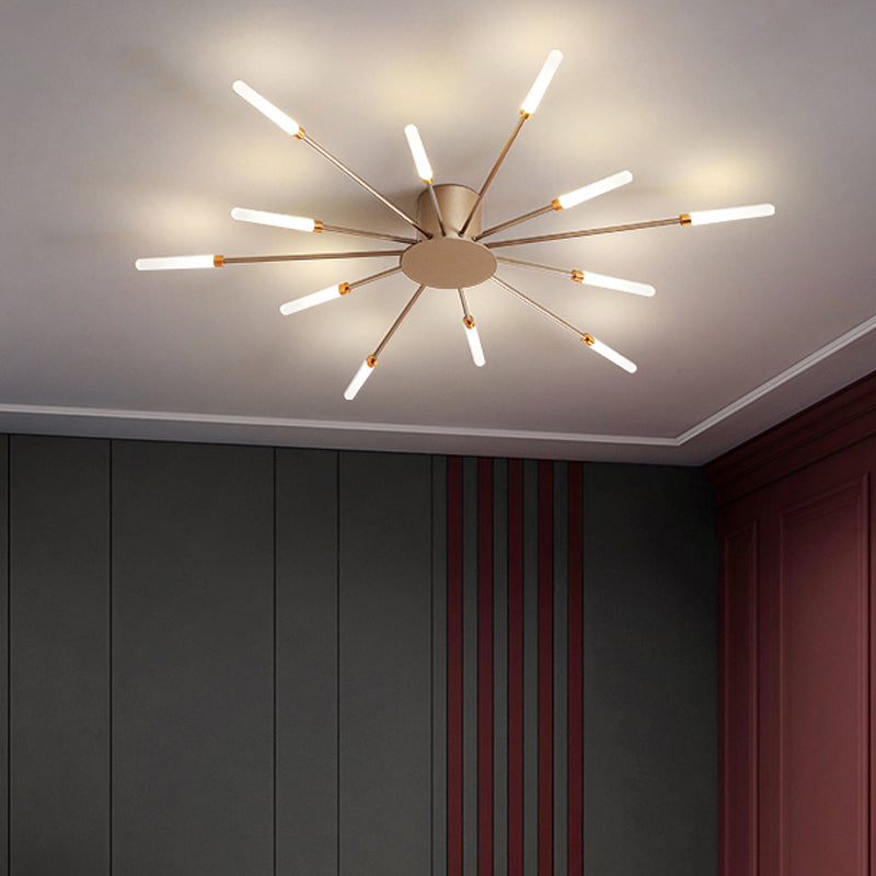 Modern Ceiling Lamp Black/Gold Burst | Lighting | LED | metal | 110V-120V | Premium Lighting Solution