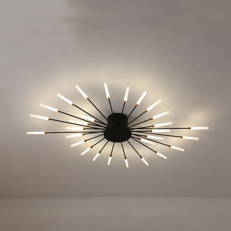 Modern Ceiling Lamp Black/Gold Burst | Lighting | LED | metal | 110V-120V | Premium Lighting Solution