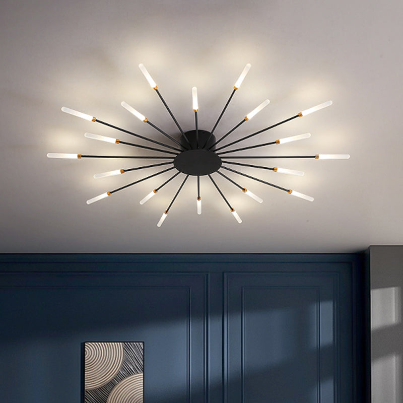 Modern Ceiling Lamp Black/Gold Burst | Lighting | LED | metal | 110V-120V | Premium Lighting Solution