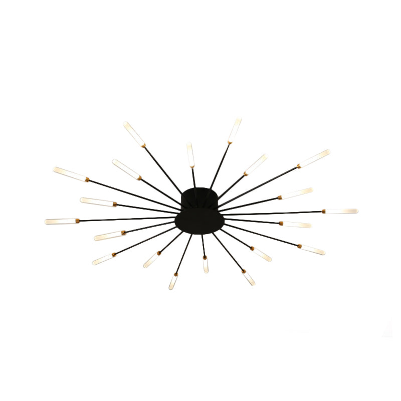 Modern Ceiling Lamp Black/Gold Burst | Lighting | LED | metal | 110V-120V | Premium Lighting Solution