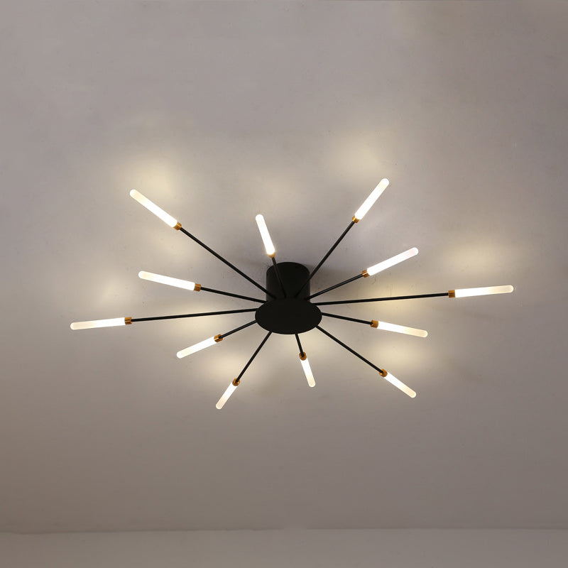 Modern Ceiling Lamp Black/Gold Burst | Lighting | LED | metal | 110V-120V | Premium Lighting Solution