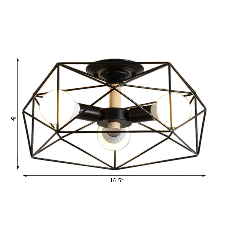GeoLight Geometric Semi-Flush Ceiling Lamp | Lighting | LED | metal | 110V-120V | Premium Lighting Solution