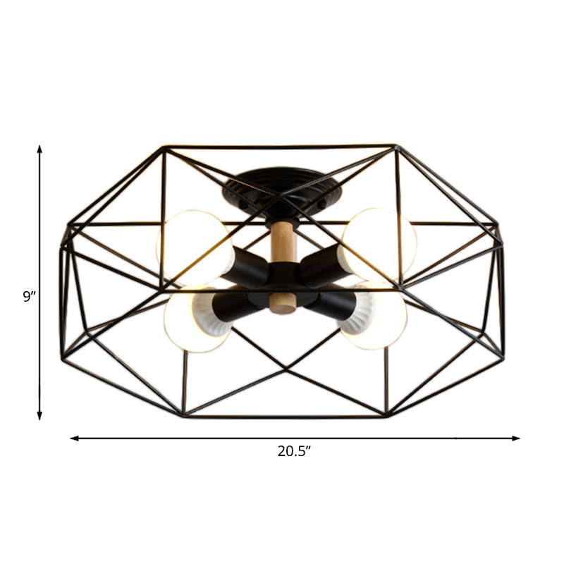 GeoLight Geometric Semi-Flush Ceiling Lamp | Lighting | LED | metal | 110V-120V | Premium Lighting Solution