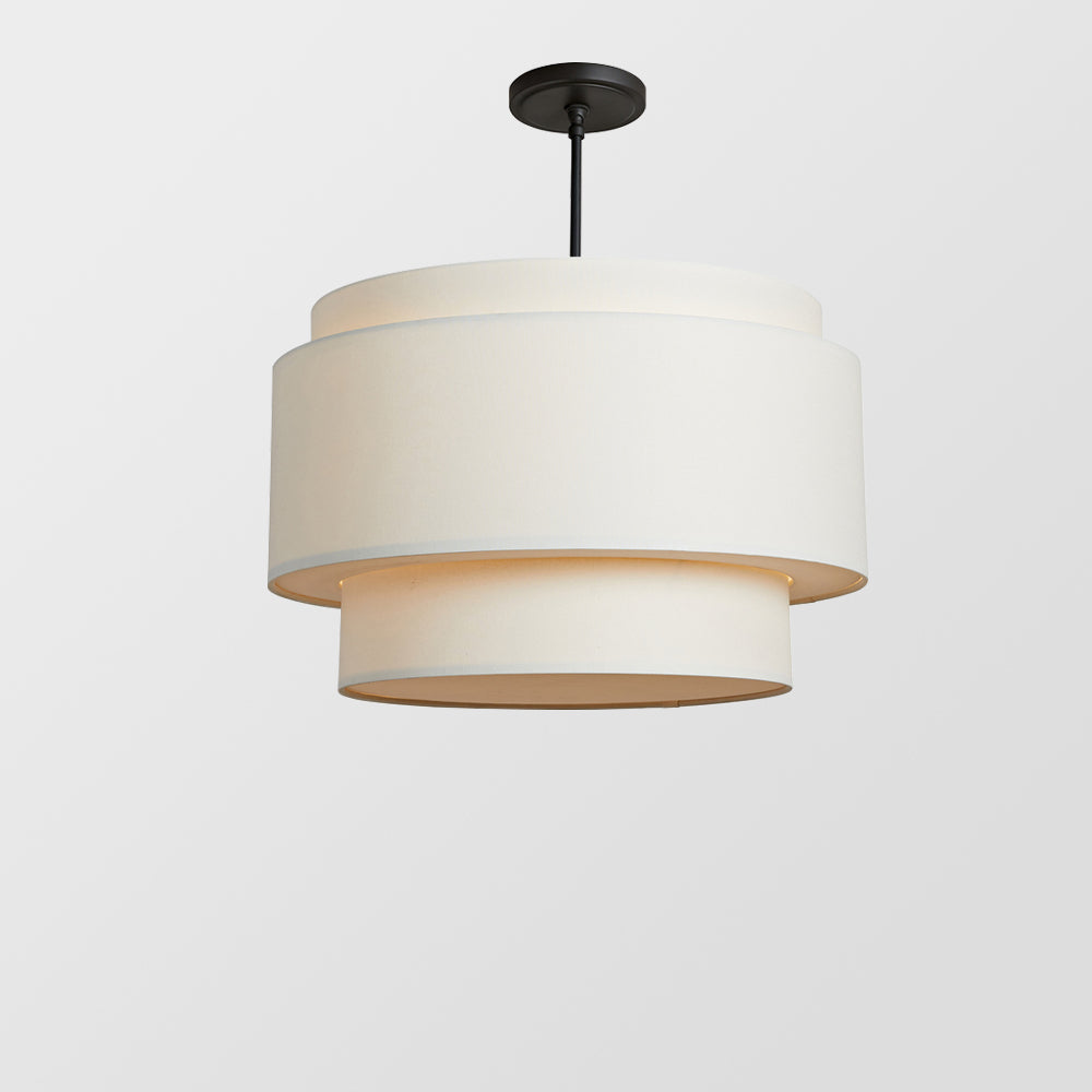 Bauhaus Beige Layered Linen Drum | Lighting | fabric | 40W | Premium Lighting Solution